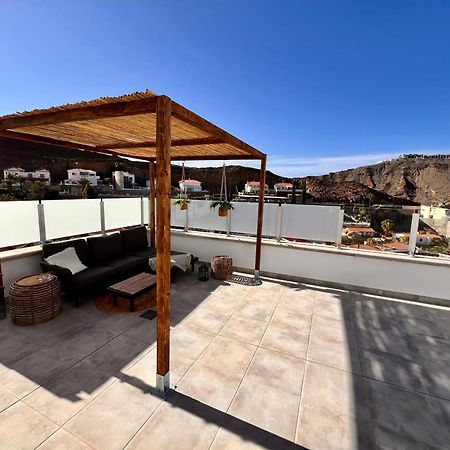 Dream Villa With Heated Pool, Rooftop & Ocean Views Mogan Bagian luar foto