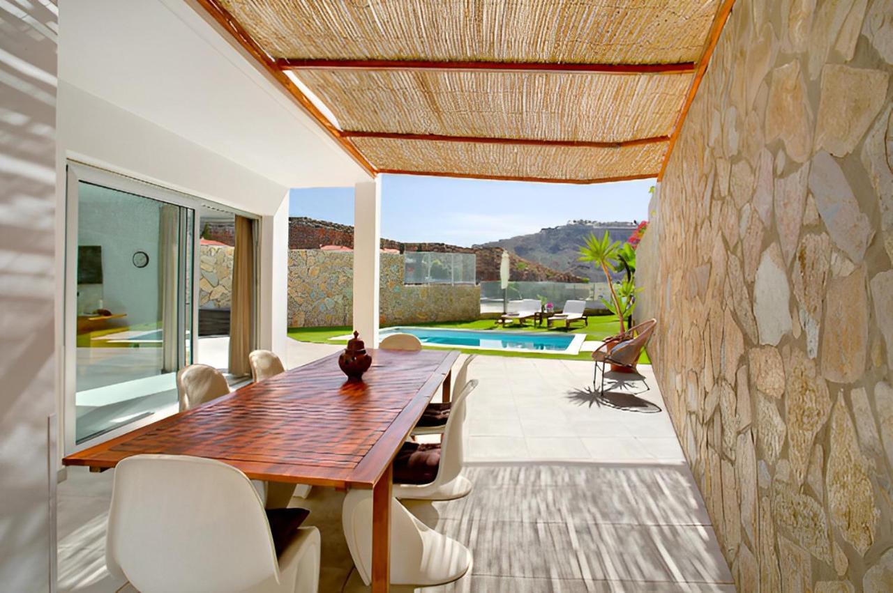 Dream Villa With Heated Pool, Rooftop & Ocean Views Mogan Bagian luar foto