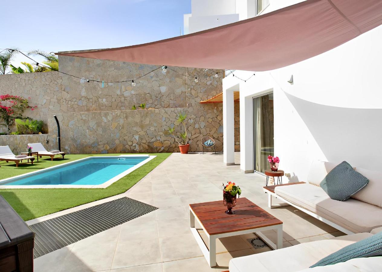 Dream Villa With Heated Pool, Rooftop & Ocean Views Mogan Bagian luar foto