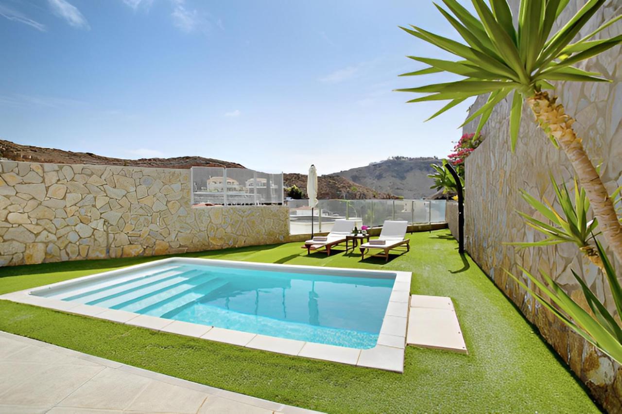 Dream Villa With Heated Pool, Rooftop & Ocean Views Mogan Bagian luar foto