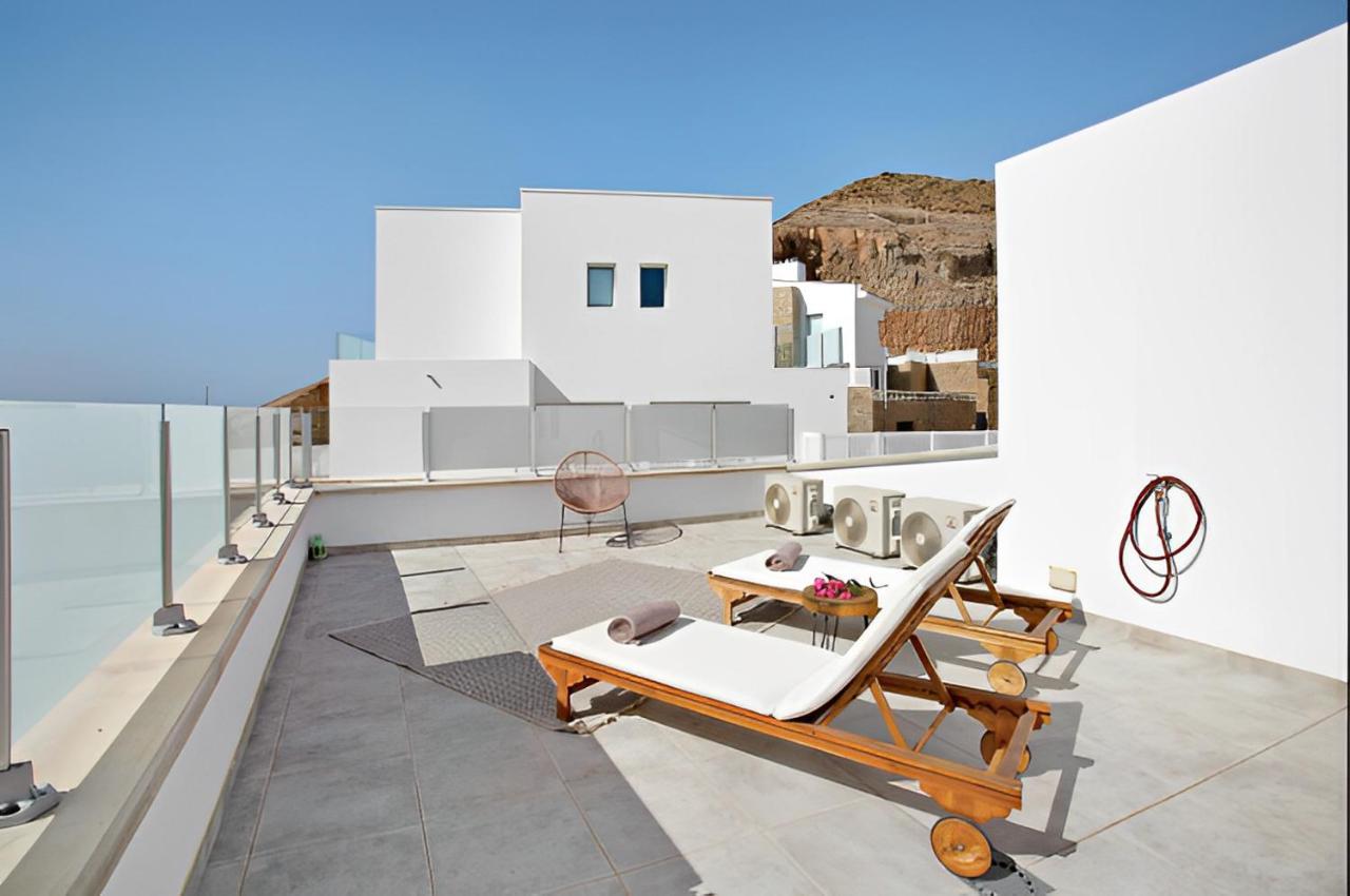 Dream Villa With Heated Pool, Rooftop & Ocean Views Mogan Bagian luar foto