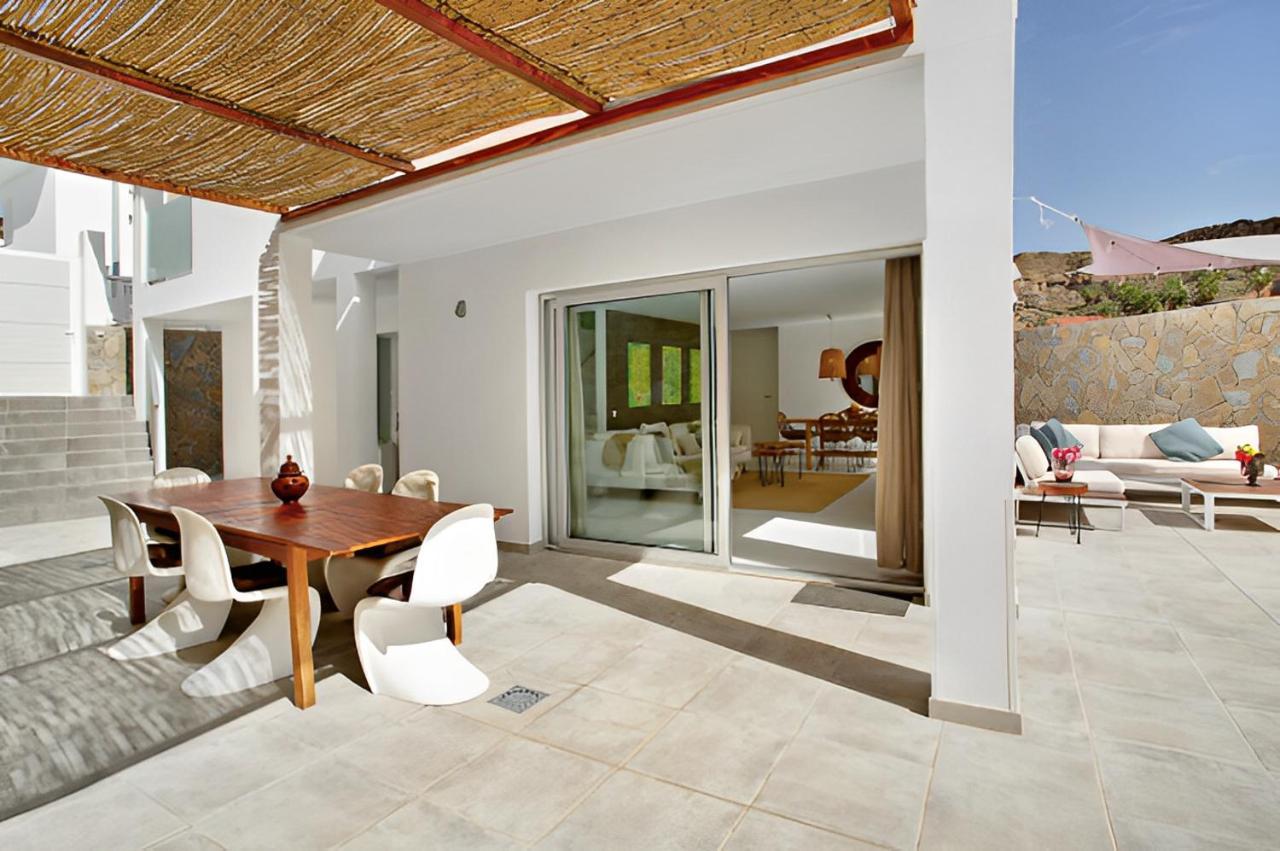 Dream Villa With Heated Pool, Rooftop & Ocean Views Mogan Bagian luar foto