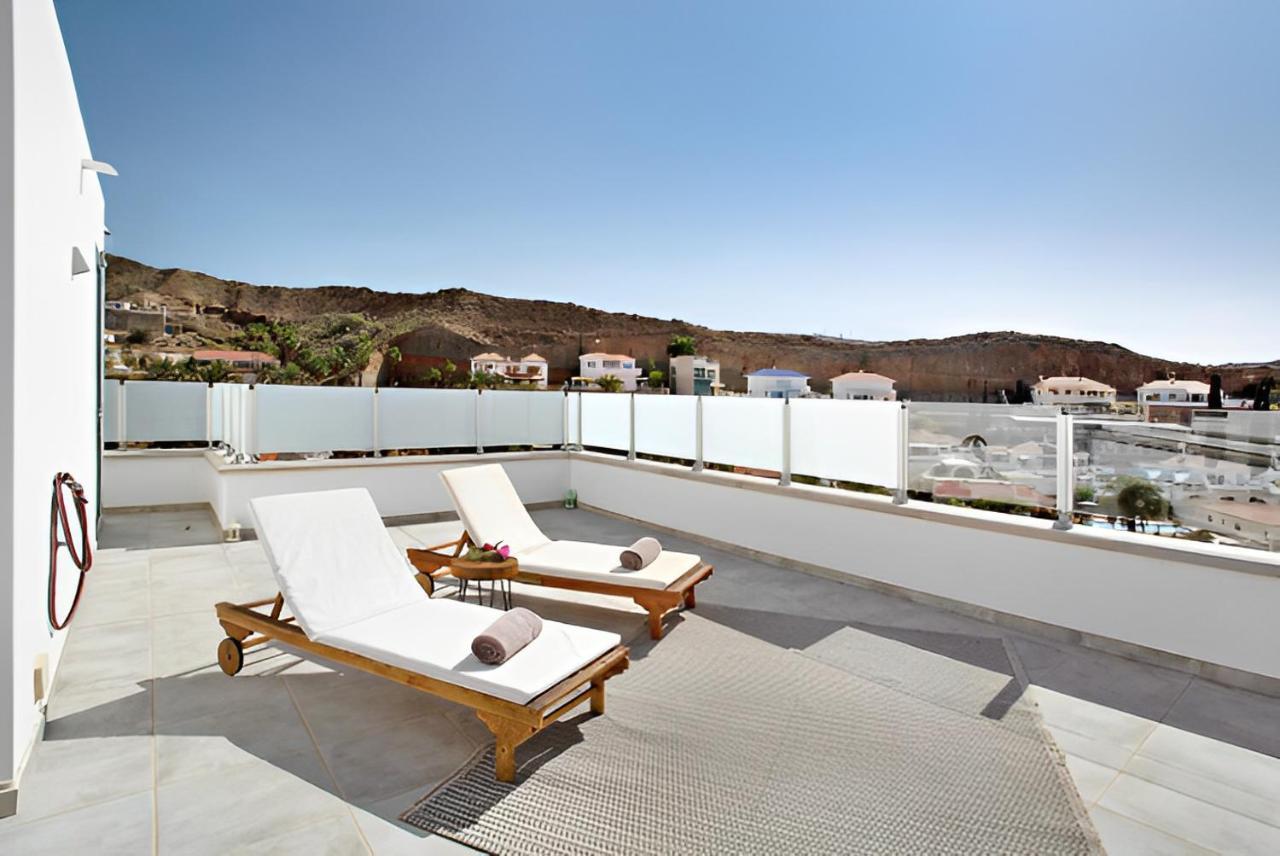 Dream Villa With Heated Pool, Rooftop & Ocean Views Mogan Bagian luar foto